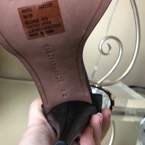 BCBGMAXAZRIA Marie black dress sandals calf leather heels - Picture 14 of 14